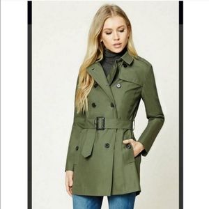 NWOT Forever 21 Classic Green Trench Coat